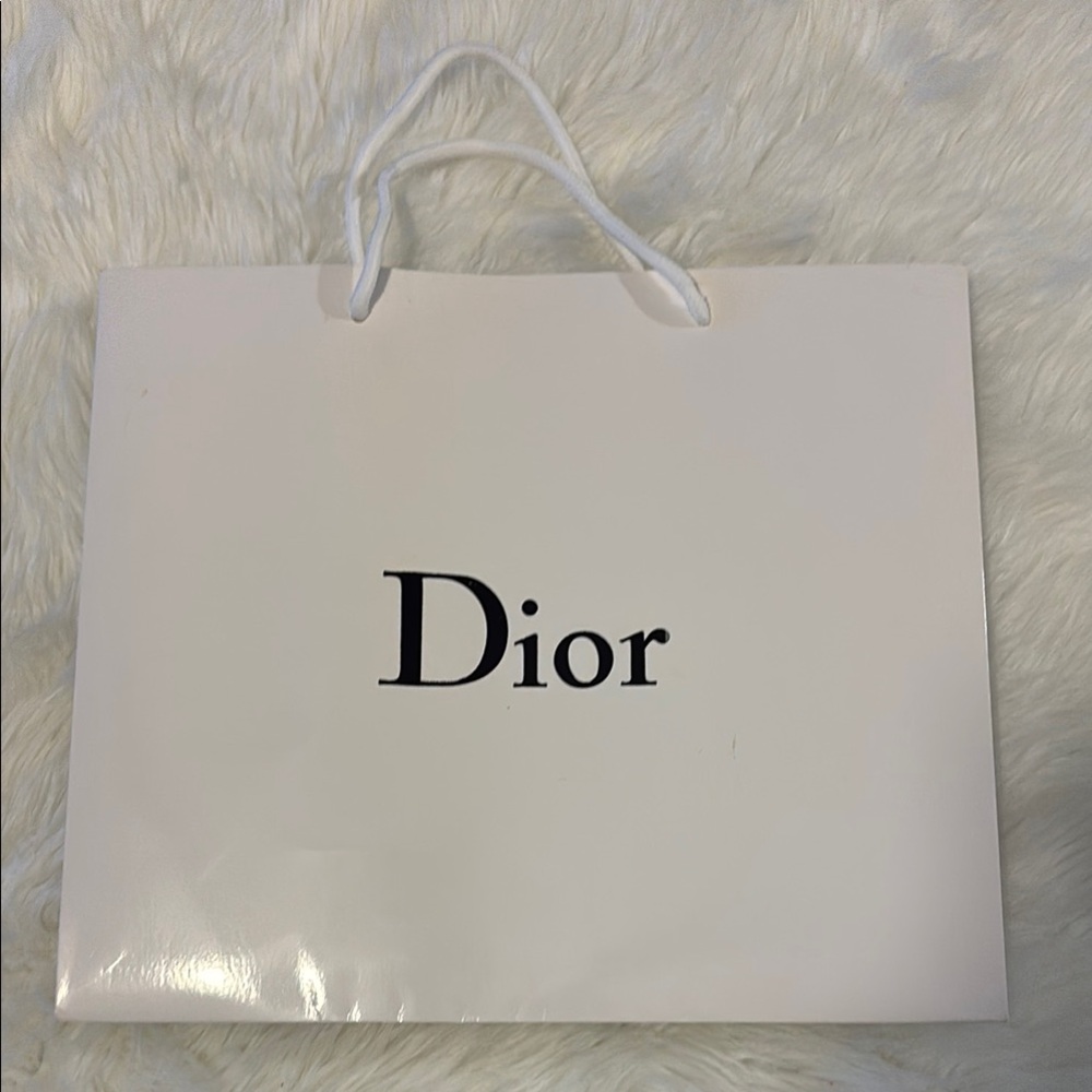 Dior White Shopping Bag